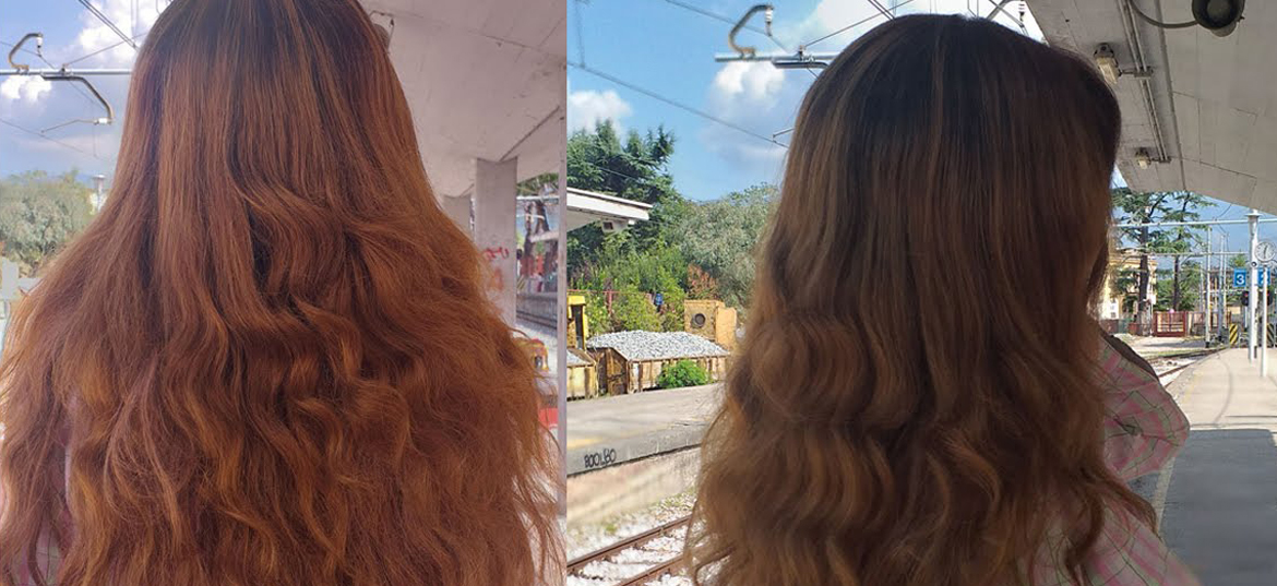 decolorazione su parrucca di capelli indiani